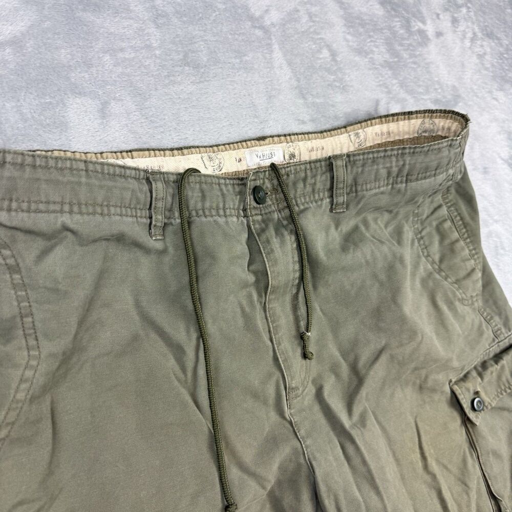 Van Heusen Olive Green Cargo Shorts Men’s Size 38 Military Utility Cotton - Picture 4 of 7